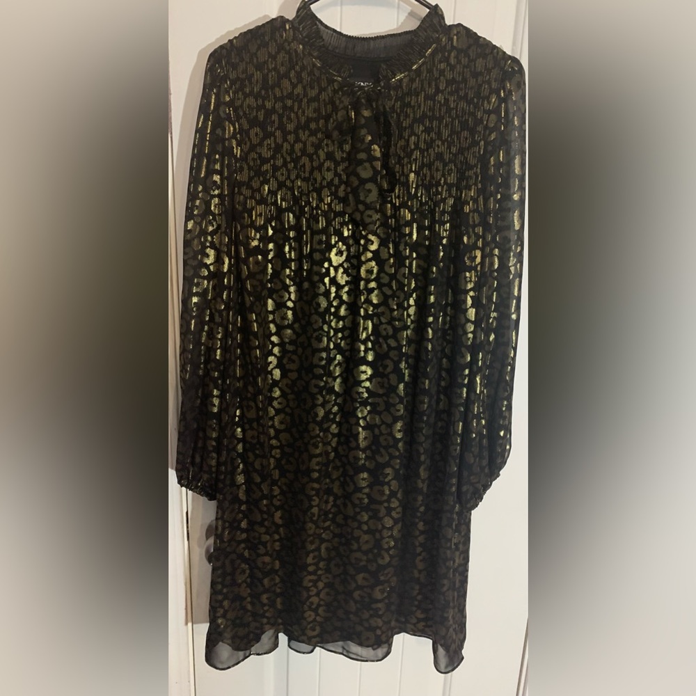 DKNY Women's Metallic Black Gold
Midi Dress Size Sz10 New Never been worn
